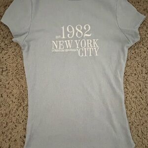 Light Blue New York City Graphic Tee